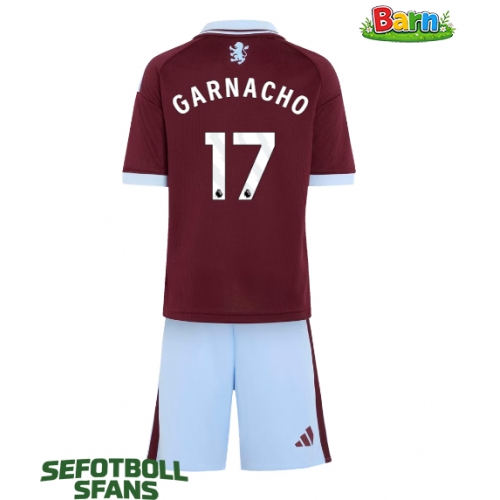 Aston Villa Alejandro Garnacho #17 Hemmaställ Barn 2026-27 Kortärmad (+ Korta byxor)